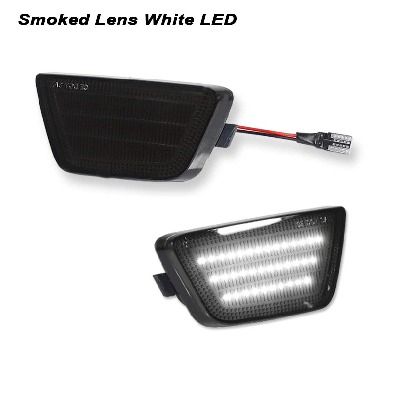 2Pcs Front White LED Strip Marker Light Parking Lamp For Chevrolet Cruze 2011 2012 2013 2014 2015 Smoked LED Side Marker Light