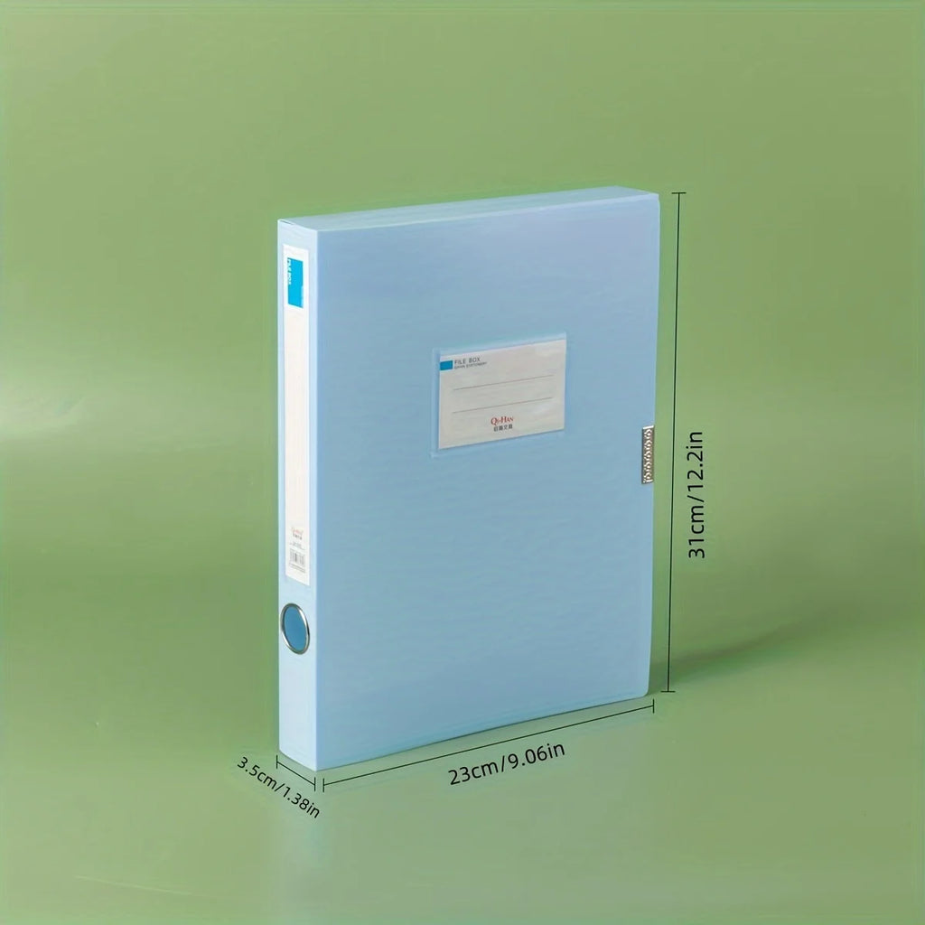 3pcs Large Capacity Plastic File Boxes for Office Use - Document, Personnel Records, Financial Accounting, and Invoice Storage