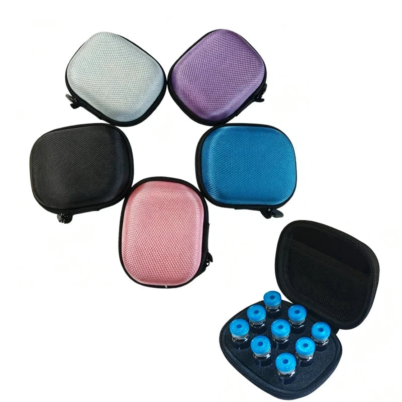 3ml 9-Slots Insulin Vial Storage Case Travel Protable Peptide Case Mini Vial Storage Bag Peptide Box Essential Oils Carrying Box