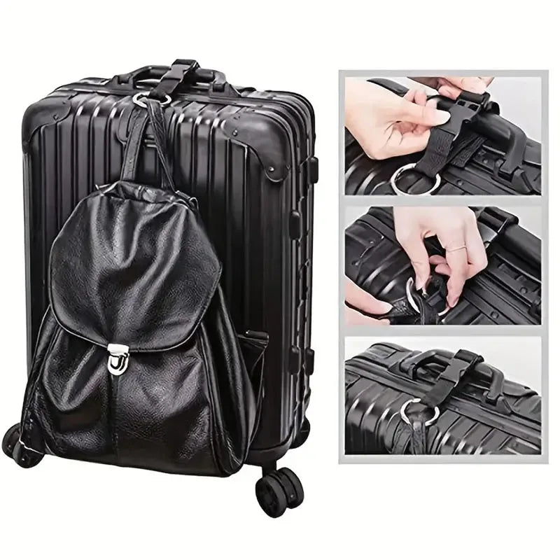 Travel Luggage Fixed Strap Backpack External Strap with Release Buckle Portable Strap Luggage Belt Jacket Holder BDK01