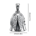 Guardians Angel Ride Cycling Motorcycle Bell Keychain Titanium Steel Retro Lucky Exorcist Bell Motorcycle Hanging Riding Bell
