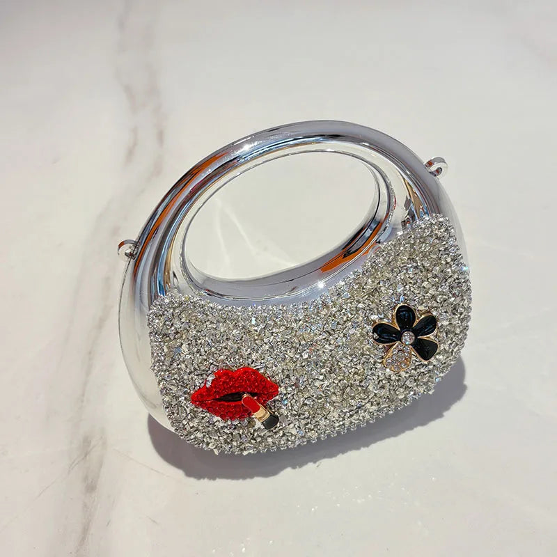 Luxury Sparkling Diamond Studded Dinner Bag Fashionable Acrylic Handbag Versatile Mini Crossbody Bag