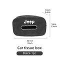Car Interior Tissue Box Leather Tissue Bag Vehicle Mounted Holder For Jeep Patriot Renegade Wrangler JK JL Liberty Trailhawk