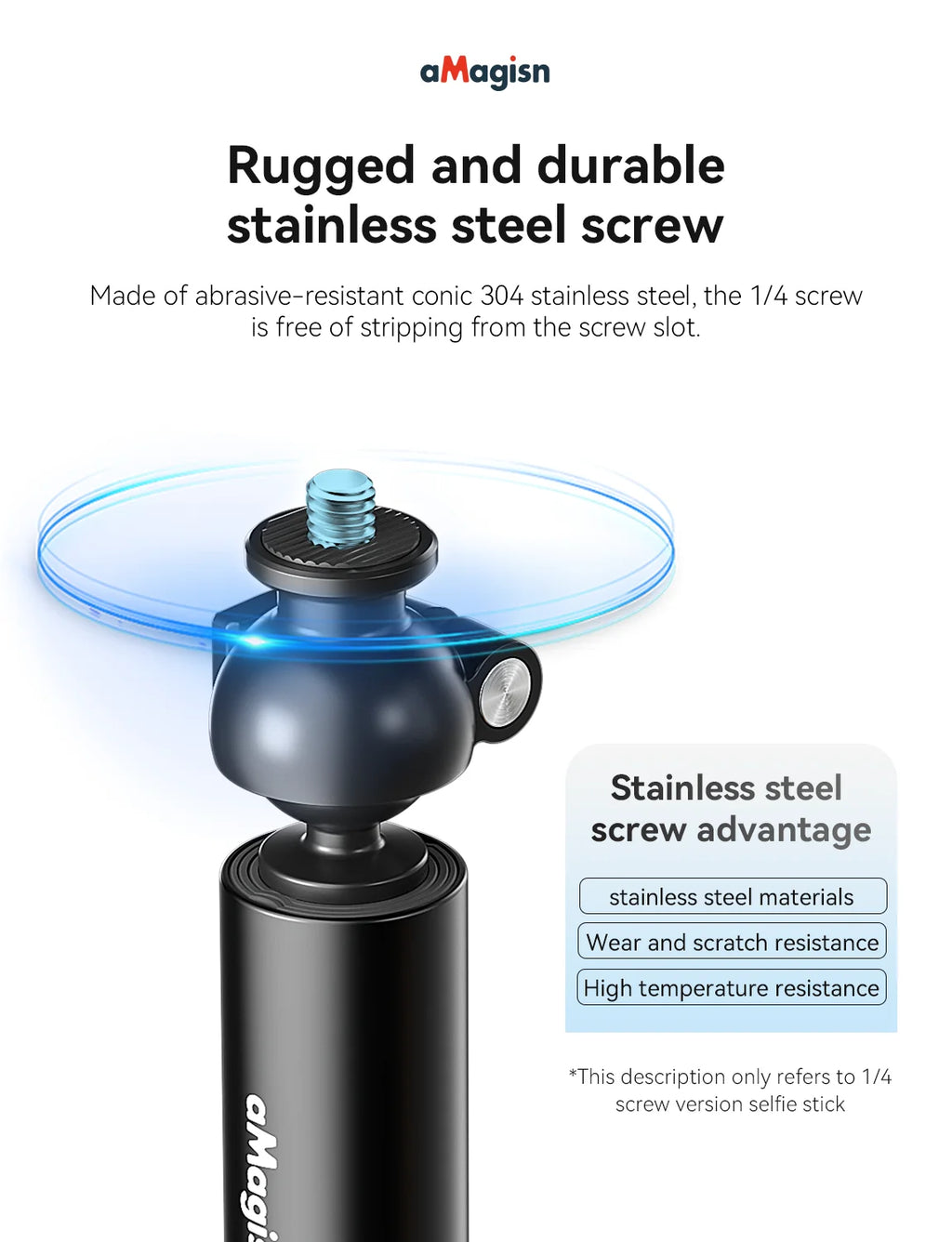aMagisn Extendable Selfie Stick 70CM 120CM with 360°Ball Head for Insta360 Ace Pro 2 X5 X4 Air Gopro Hero 13 12 DJI Action 5 pro