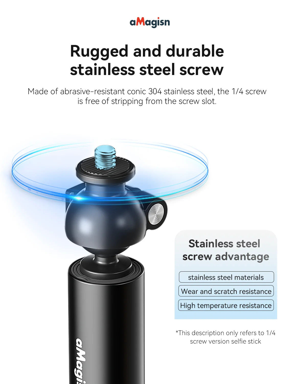 aMagisn Extendable Selfie Stick 70CM 120CM with 360°Ball Head for Insta360 Ace Pro 2 X5 X4 Air Gopro Hero 13 12 DJI Action 5 pro