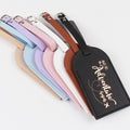 1PC Women Men PU Leather Luggage Tag Suitcase Label Baggage Boarding Bag Tag Name ID Address Holder Travel Accessories