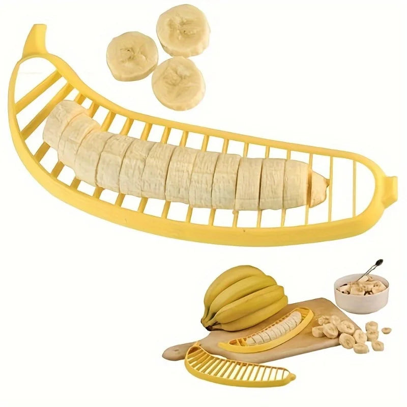 1pc,Fruit Slicer - Reusable Banana,and Egg Slicer - Washable Kitchen Gadget for Dorm Essentials and Kitchen Tools