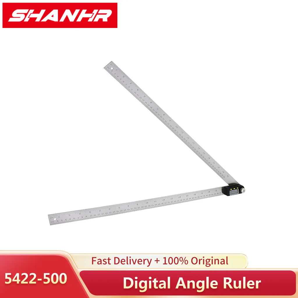 20Inches/500mm Digital Angle Ruler and Stainless Steel Digital Angle Finder Precision Angle Measuring Tool