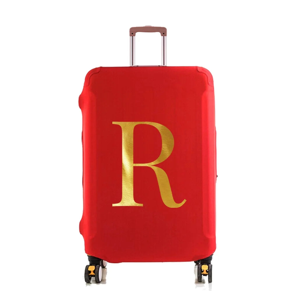Luggage Cover Protector Elastic Fashion Suitcase Dust Cover Fit 18-28 Inch Trolley Baggage Letter Name Print Travel Accessories