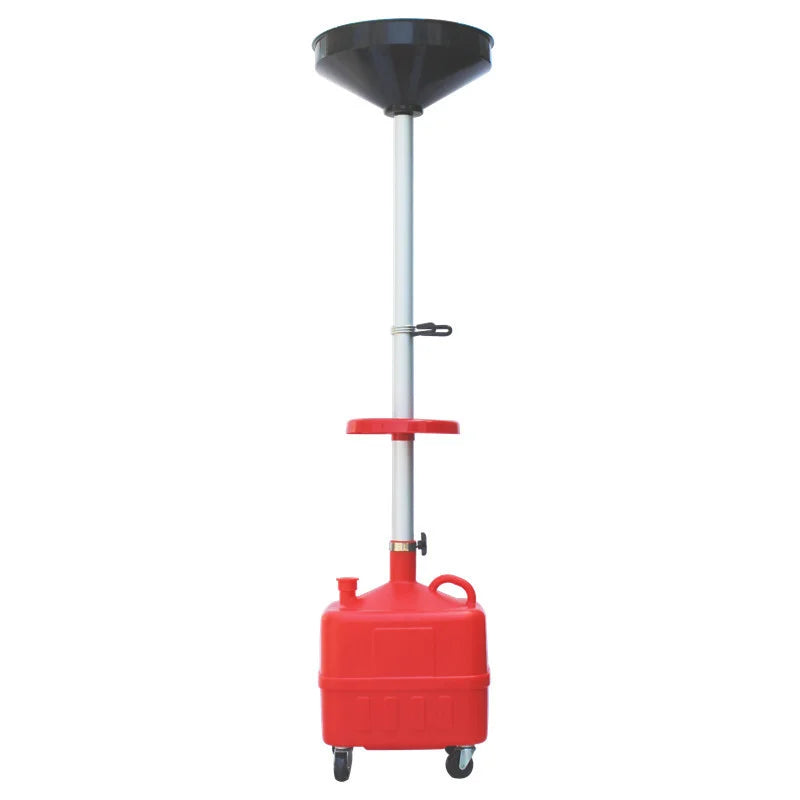 34L Gear Oil Receiver Machine Recovery Bucket Large Capacity Waste Oil Collector Height Adjustable Engine Oil Suction Machine
