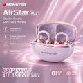 Monster Airstar A02 OWS Bluetooth 6.0 Ear Clip Headphones HiFi Stereo Sport Earbud Open Ear Air Conduction TWS Wireless Earphone