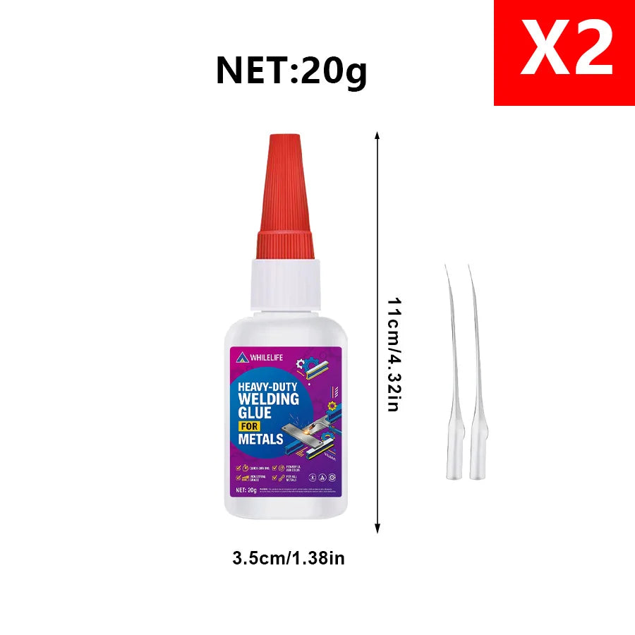1-4pcs Heavy-Duty Welding Glue for Metals Quick-Drying Powerful Adhesion Instant Adhesive for All Metals