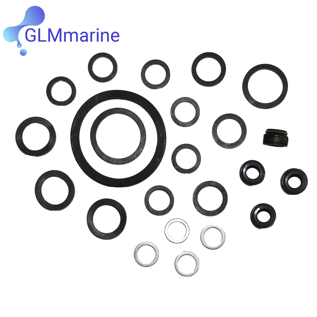 876356 Head Gasket Set Decarbonizing Kit 875401 Compatible with Volvo Penta AQ115A AQ130A AQ130C MB20B Motors 121041 18-2980