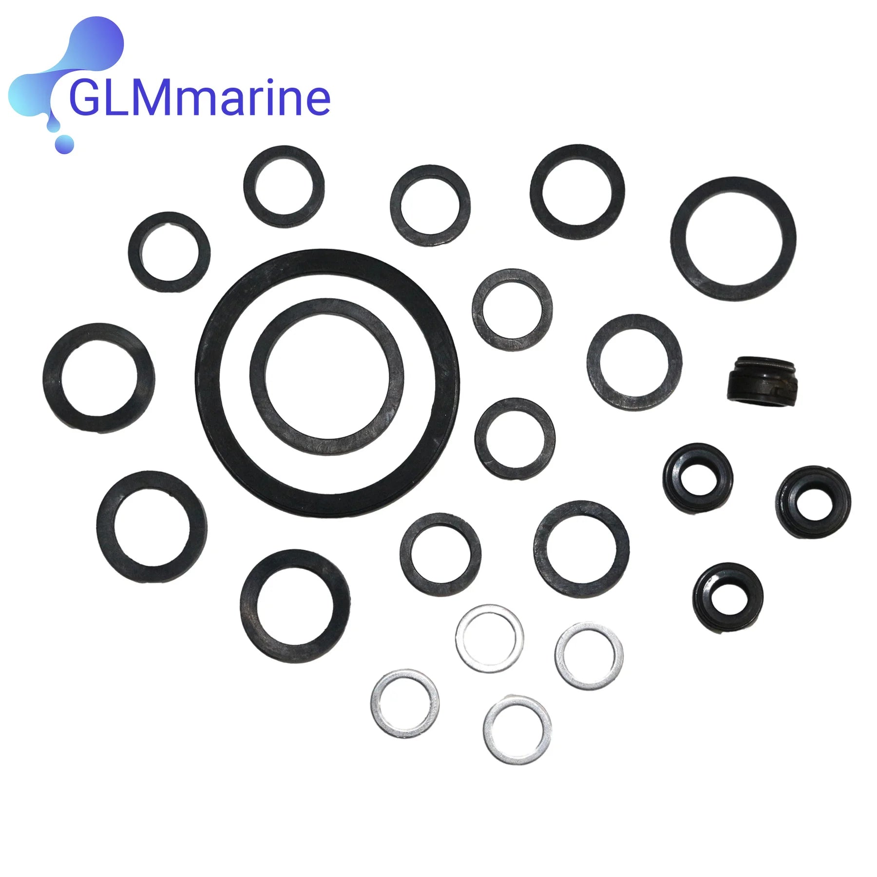876356 Head Gasket Set Decarbonizing Kit 875401 Compatible with Volvo Penta AQ115A AQ130A AQ130C MB20B Motors 121041 18-2980