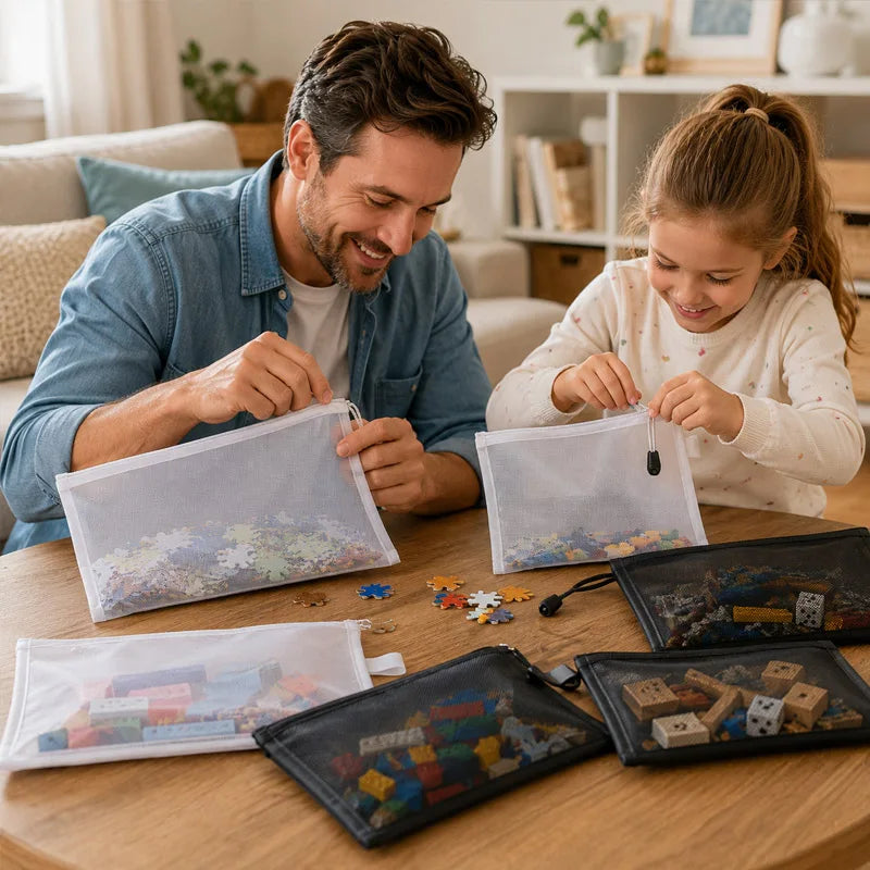 10PCS Storage Bag Miscellaneous Organizer A4 A5 A6 Mesh Zipper Pouch Waterproof Children Zipper Transparent Finishing Storage
