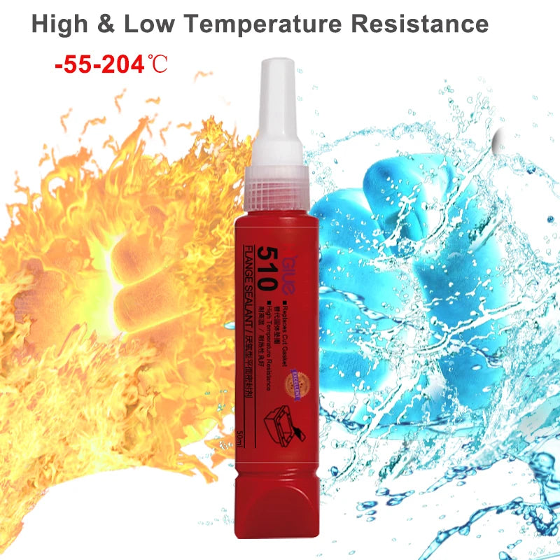 510 Flange Flat Sealant Adhesive High Temperature Gasket Sealing Glue Anaerobic Metal Screw Locking Rigid Layer Sealant Tube