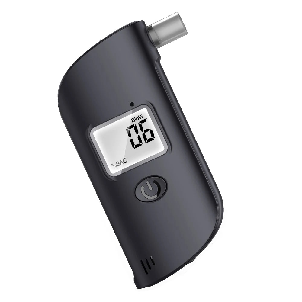 Digital Breath Alcohol Tester LCD Screen Breath Drunk Driving Analyzer Breathalyzer for Drunk Driving Test Use with 5 Mouthpiece