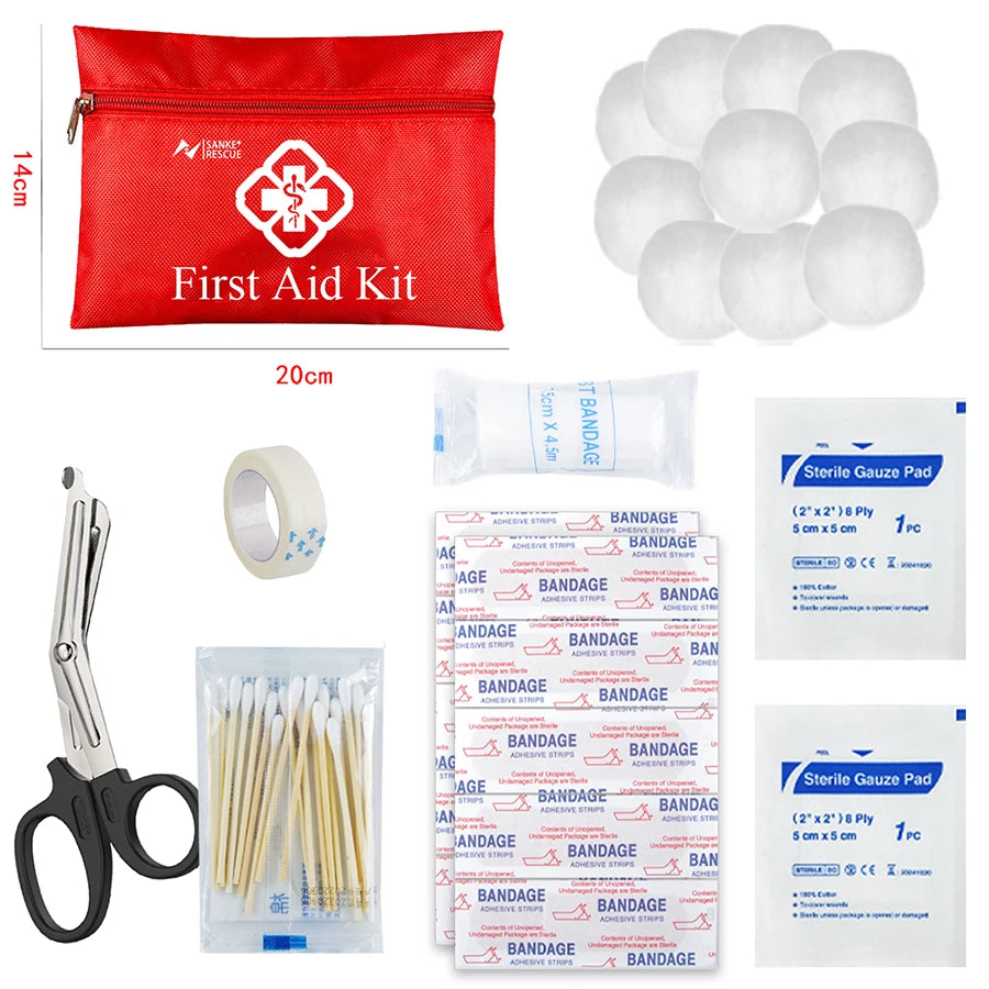 First Aid Kit 26-401 Piece All-Purpose Tactical  Emergency Kit  In The Car Military Acessories Survival Kits Camping Medical Bag