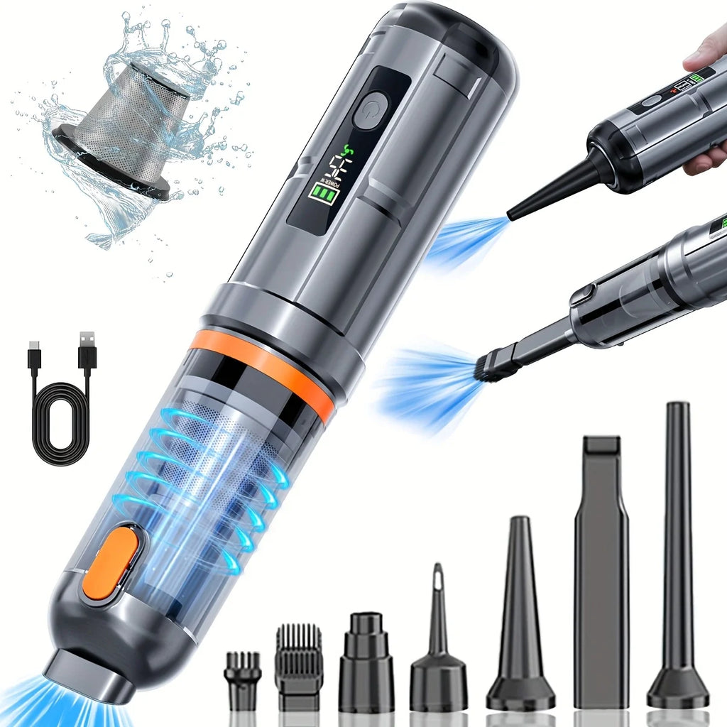 1pc Wireless Cleaning Kit, 16000Pa Brushless Vacuum Washer, Wet Dry Use, Multi-Scene For Car Home, P D&S, Gift For Car Lovers