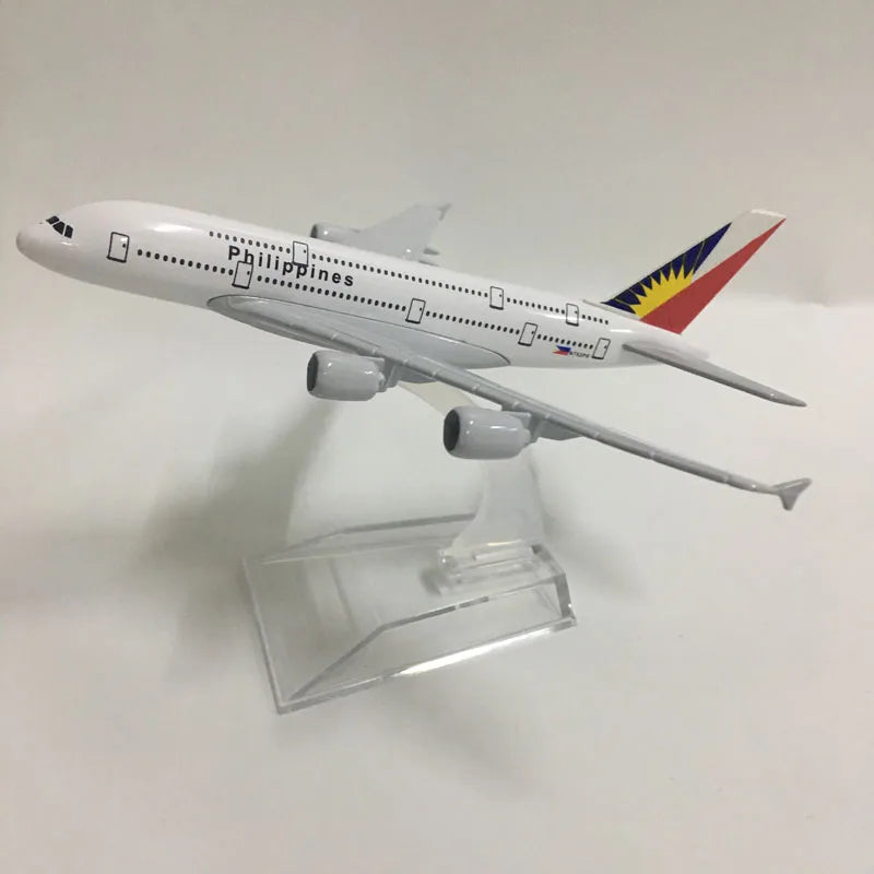 JASON TUTU 16cm Philippines Airbus A380 Airplane Model Airplane Diecast Metal 1/400 Scale Planes