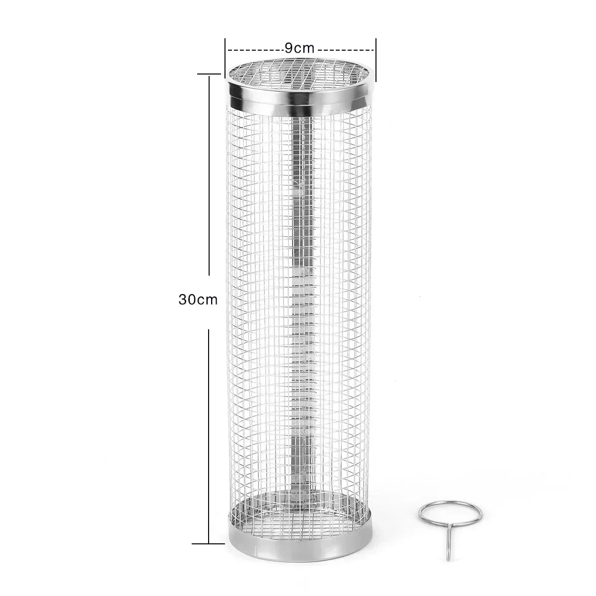 Stainless Steel Grill Basket Portable Barbecue Cage Rolling Grilling Basket Useful BBQ Grill Basket Outdoor Grill Accessories