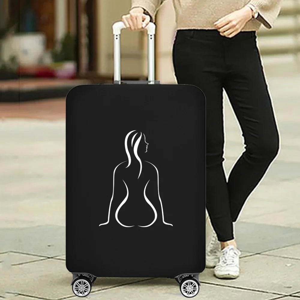 Fashion Travel Essentials Suitcase Cover Funny Print for 18-32 Inch Traveling Accessories Bag Trolley Luggage Protective Case