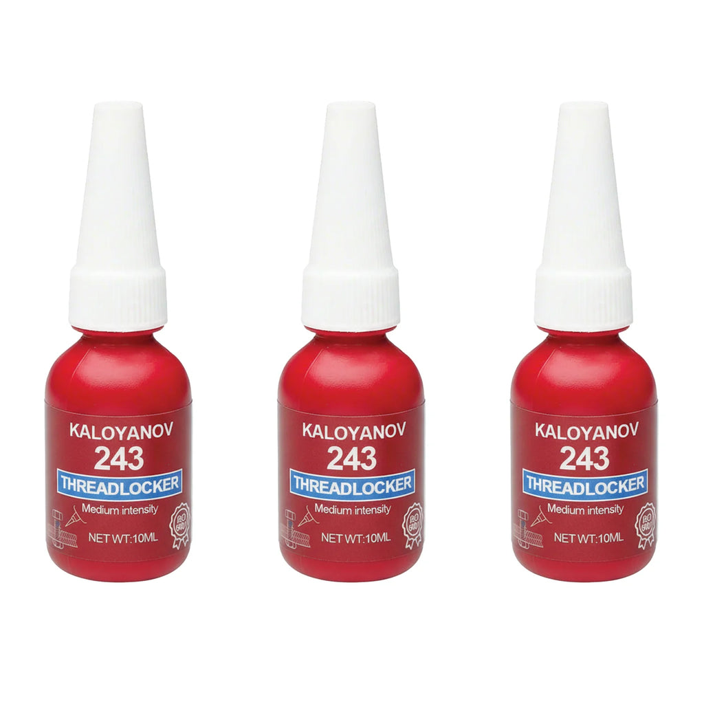 Medium Strength Threadlocker 243 Blue Removable Liquid,Thread Locker Adhesive Sealant to Prevent Loosening & Rust,50/10ml Bottle
