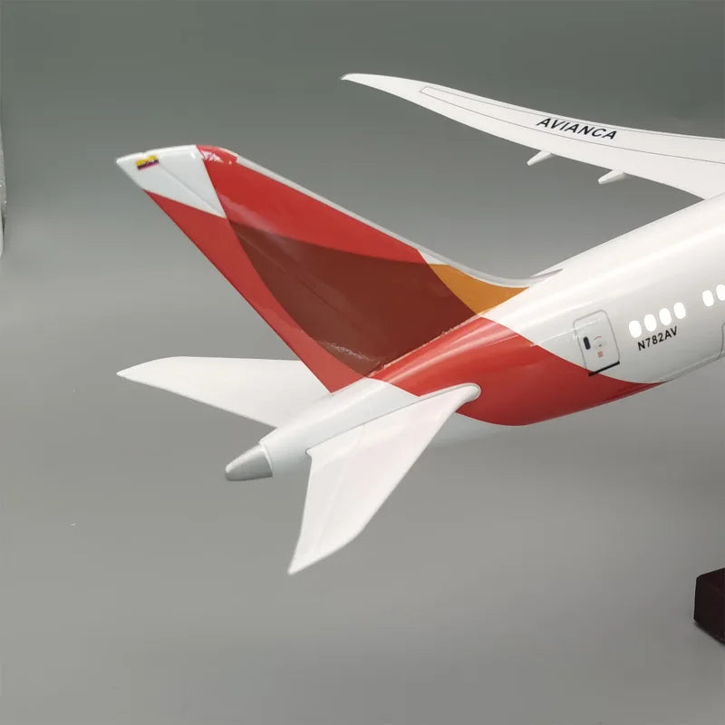 47cm Scale Airplane Diecast Resin Aircraft Columbia Avianca B787 Airline Plane Model Collection Display Toy Kids Toys For Boys