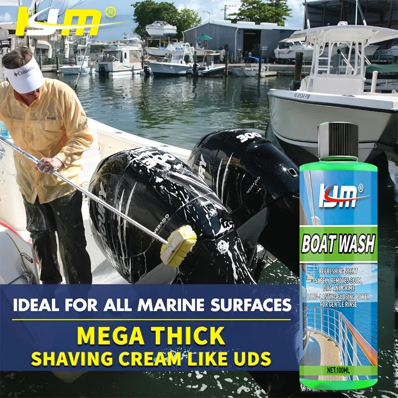 100 ml Marine Cleaning and Waxing Agent - 1:100 Ratio, Fast-Acting Formula, Easy to Clean, Long-Lasting Protection