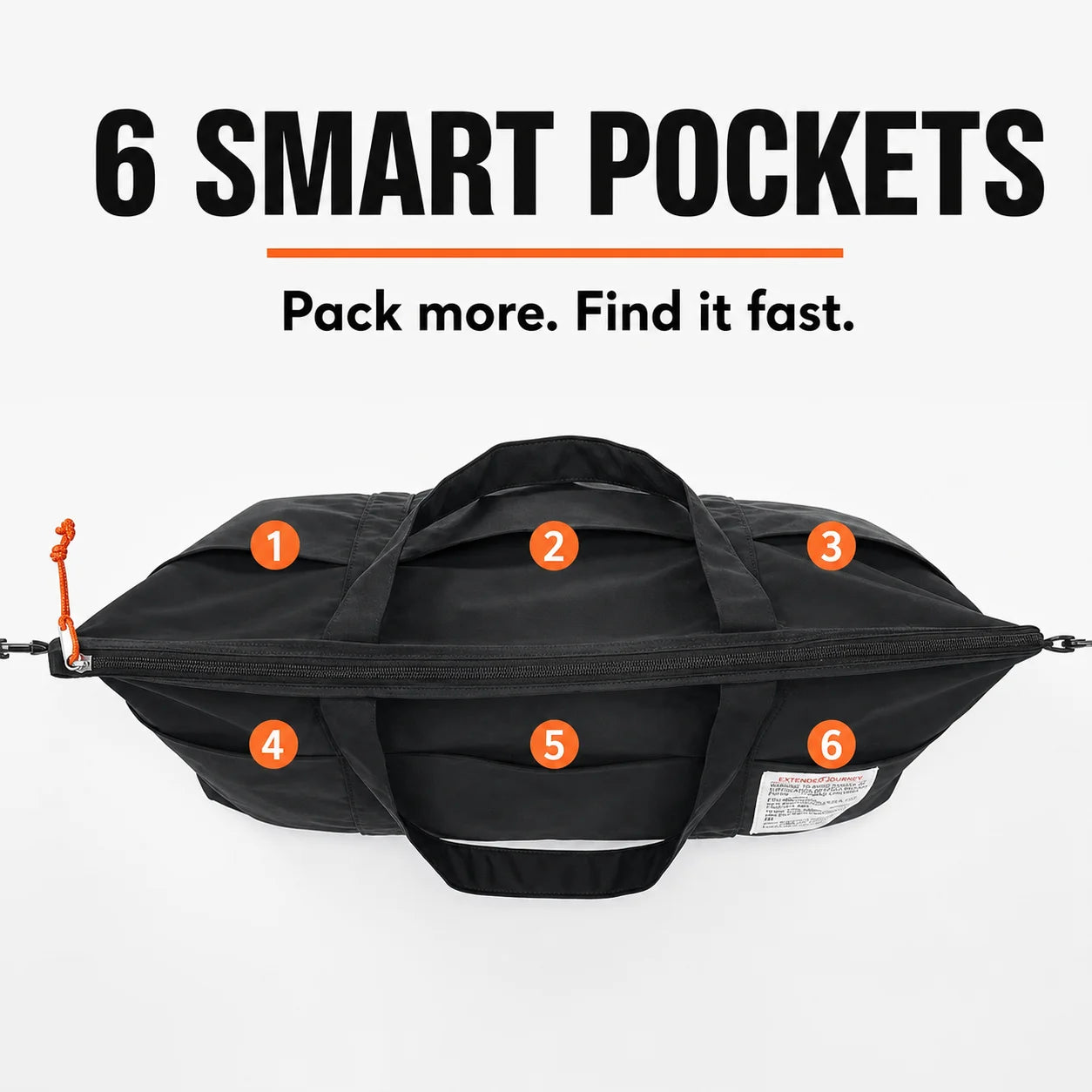 Large Capacity Travel Duffel Bag with Luggage Sleeve Multi-Pocket Weekender Bag for Women Men Trip Gym Fitness Yoga Bag