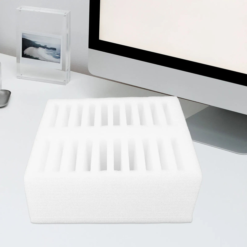 20-Compartment Cell Phone Organizer for Classroom Office Exam Mobile Phone Storage Box Pearl Cotton Protective Desktop Holder