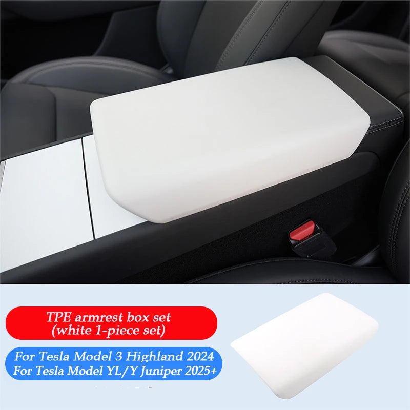 For Tesla Model Y YL Juniper Model 3 Highland 2026 Console & Armrest Storage Box ABS Non-slip Mat Cup Holder Box Accessories