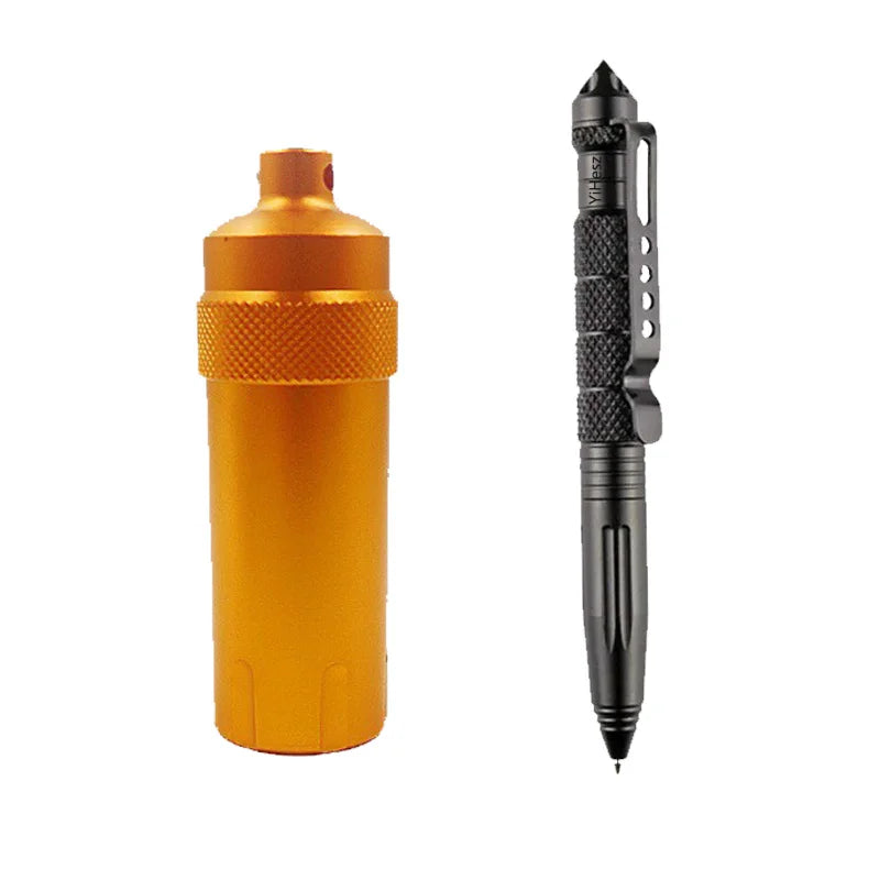 Waterproof Seal Bottle Aluminum EDC Survival Kit Capsule/Pill Airtight Case Outdoor Tools Seal Tank Storage Container