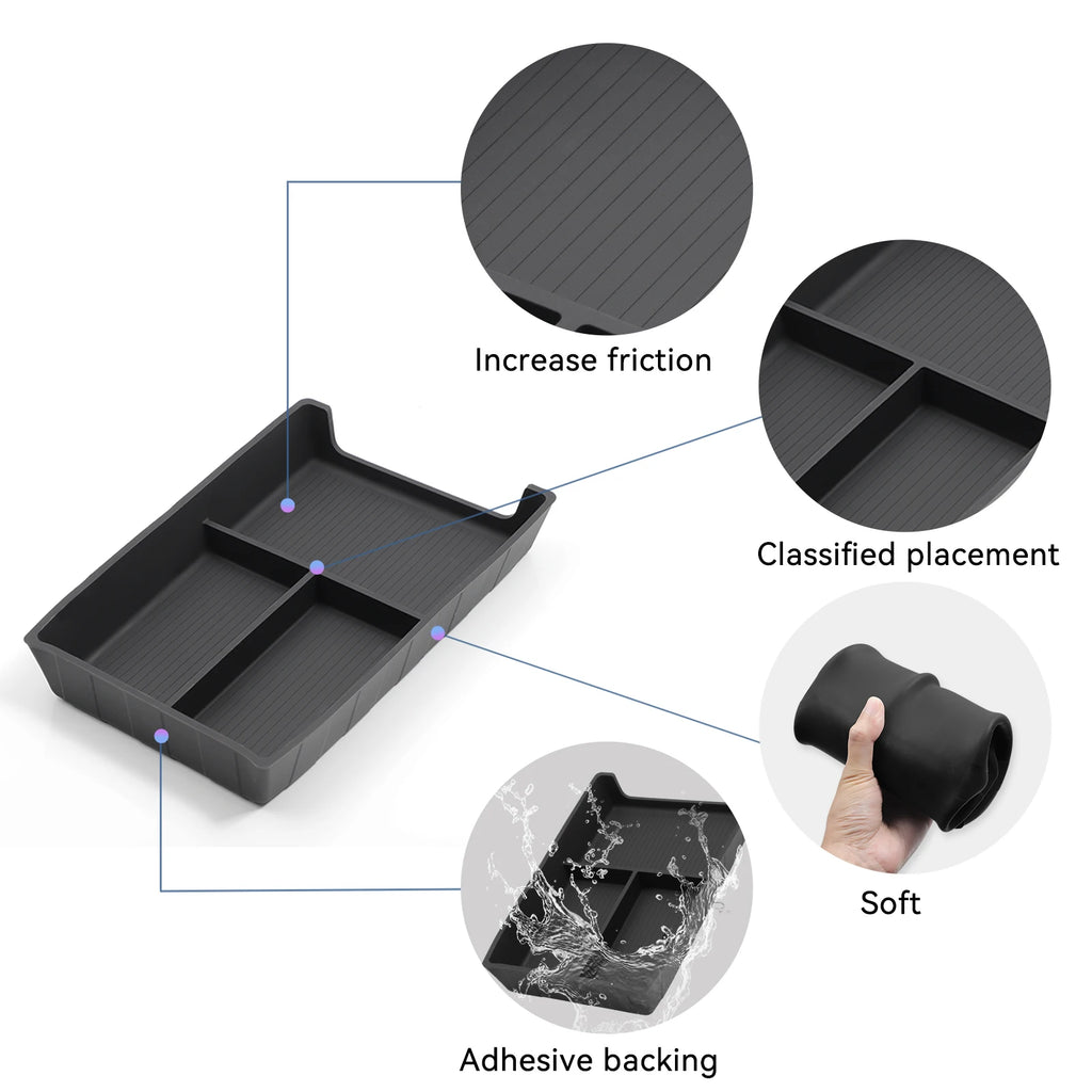 LUCKEASY for BYD Sealion 07 EV 2024-2025 Car Storage Box Interior Accessories Center Console Lower Layer Storage Box Organizer