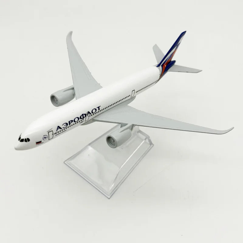 16cm Russian A350 Aircraft Model 1:400 Scale Die-Cast Alloy Metal Aviation Model Aircraft Toy Gift