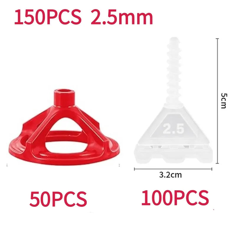 50/100/150pcs Tile Leveling Tool Set With Rotating Screw Leveler Reusable For Leveling Ceramic Tiles And Floor Tiles Tools