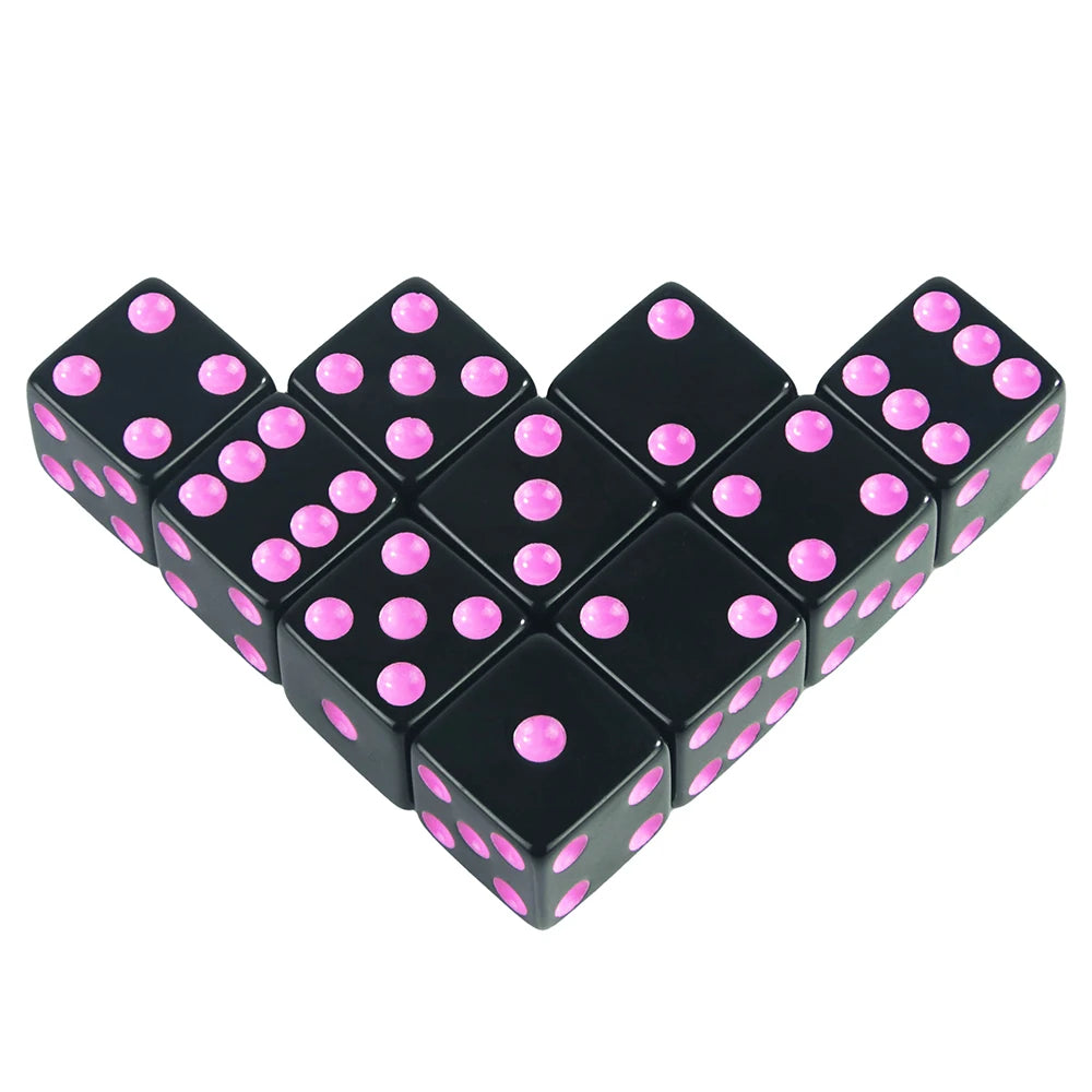 6 Sided Square Corner Dice 16mm D6 with Standard Dots Game Dice for Board Games, Casino Games & Tabletop RPG or Teaching Math