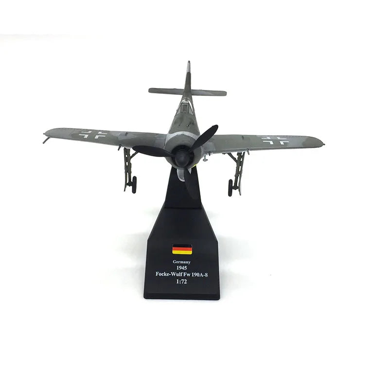 Die Cast Alloy Aircraft Model 1:72 Fw-190 Fokker Wolfe Alloy, Resembling A Real Fighter Jet Model, Indoor Collection Gift