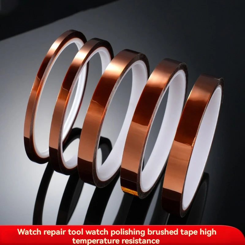 3-20mm Multi-Size Protective Film Heat Resistant Adhesive Tape for Watch Polishing High Temperature Masking Tape Watch Repair