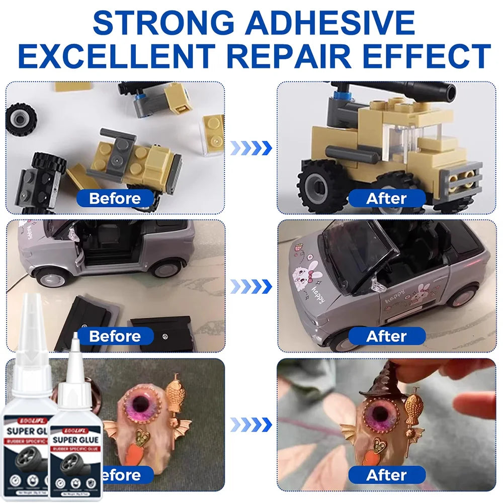 1-7PCS SuperGlue super strong adhesive,suitable for instant transparent adhesive of plastics,metals,wood,crafts,glass and rubber