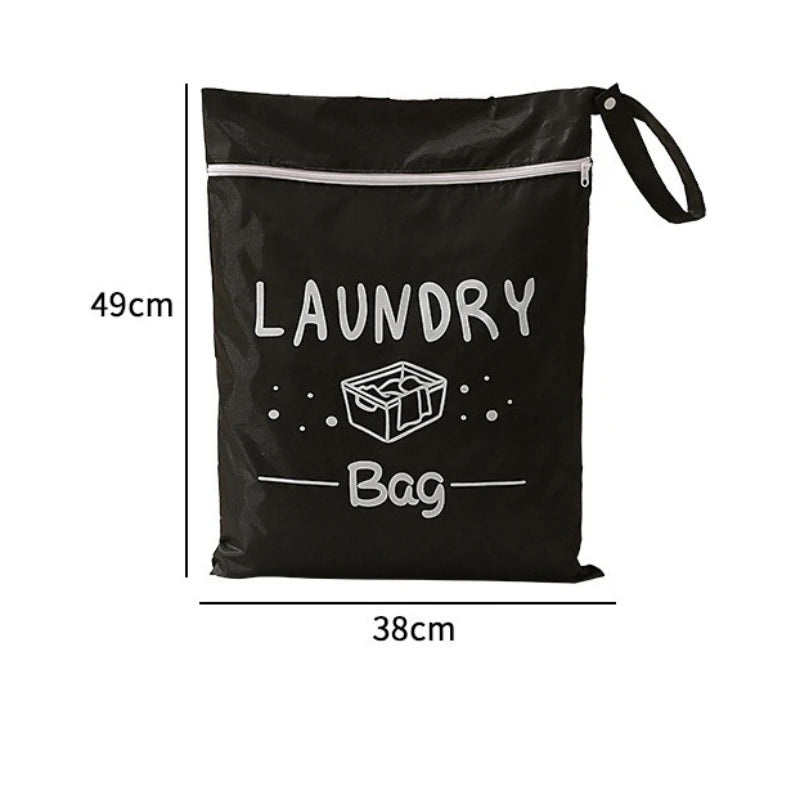 1pcs Waterproof Travel Laundry Bag Wet Dry Organizer Pouch with Zipper Hanging Strap Portable Storage Bag