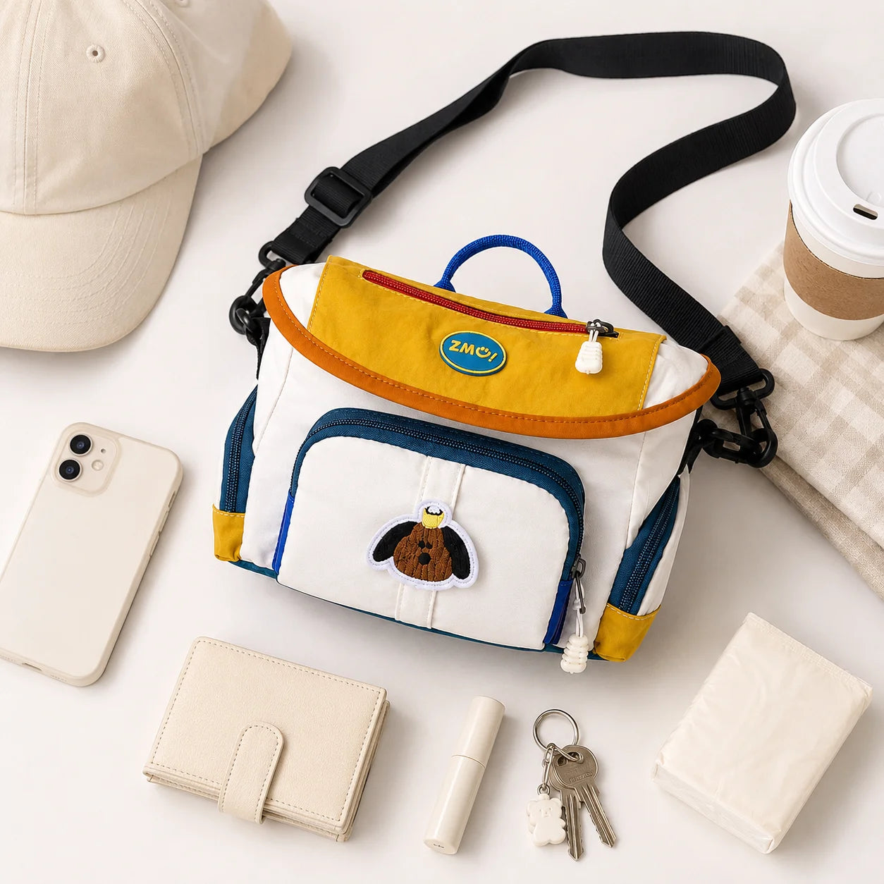 Color blocking new camera bag, single shoulder multifunctional commuting bag, crossbody bag, photography bag, lightweight bag