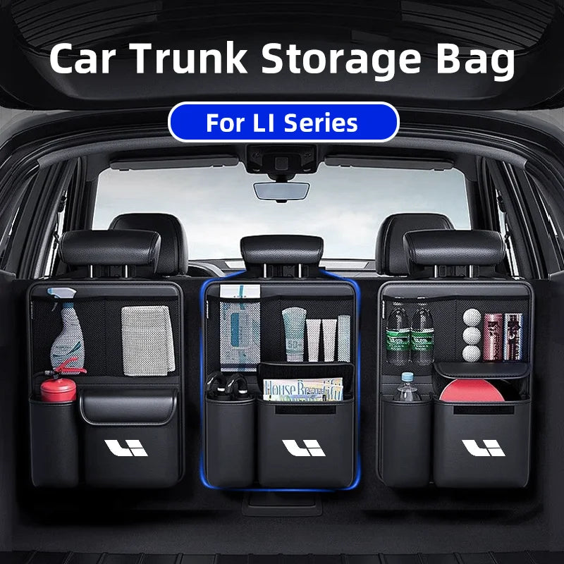 Car Trunk Storage Bag for Li LEADING IDEAL L6 L7 L8 L9 Foldable Tools Organizer Multifunctional Back Seat Hanging Organizer Suv