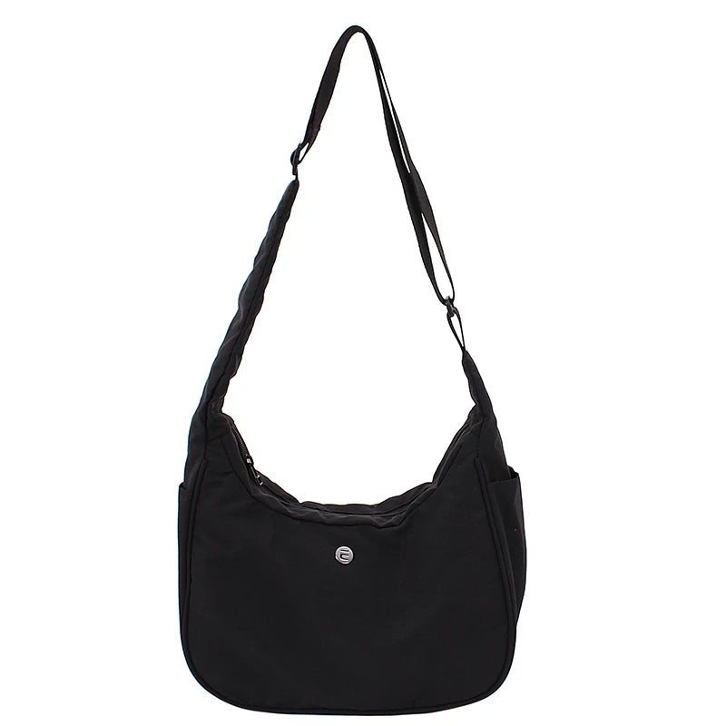 Casual Canvas Dumpling Bag Women's Summer Crossbody Bag Fashionable Underarm Bag Soft Nylon Material Easy to Clean Daily Use