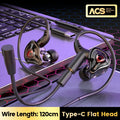 Game wired headphones Type C&3.5mm In-ear Earphones HiFi Stereo Headsets Sport Gaming Headphone with HD Mic For Phone Laptop