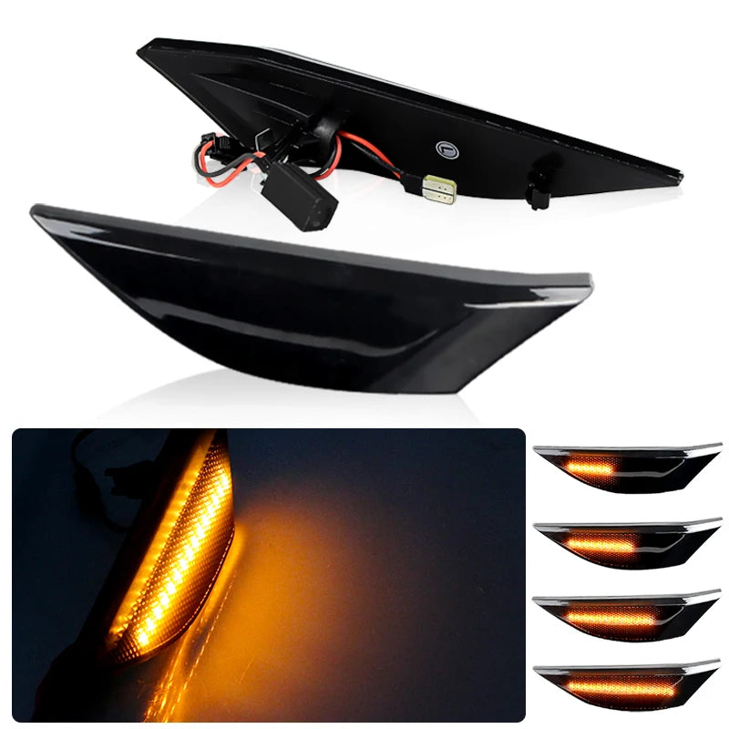 2PCS LED Side Marker Lights Canbus For 991 Carrera S 4 4S 2012-2016 GTS GT3 981 Cayman 2014-up Boxster 2013-up Turn Signal Lamps