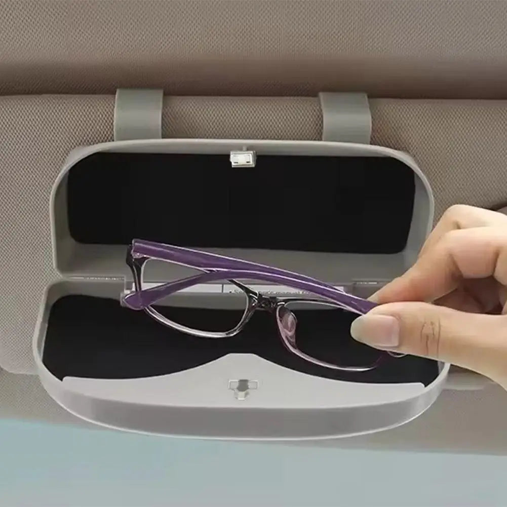 Car Glasses Box Portable Car Sunglasses Holder In The Car Driving Glasses Holder Eyeglass Case Sun Visor Car Lenses Holder