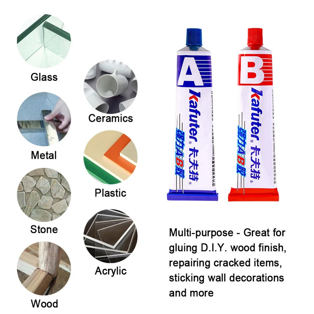 Strong Adhesive A+B Glue Metal Glass Pipe Leakage Repairing Plugging Superglue Marble Wood Welding Fixing Quick-Drying Tool
