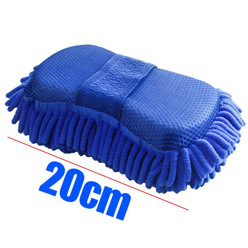 1/2PCS Car Wash Glove Microfiber Chenille Car Wash Sponge Free Care Washing Detailing Brush Pad Multifunction Auto Cleaning Tool