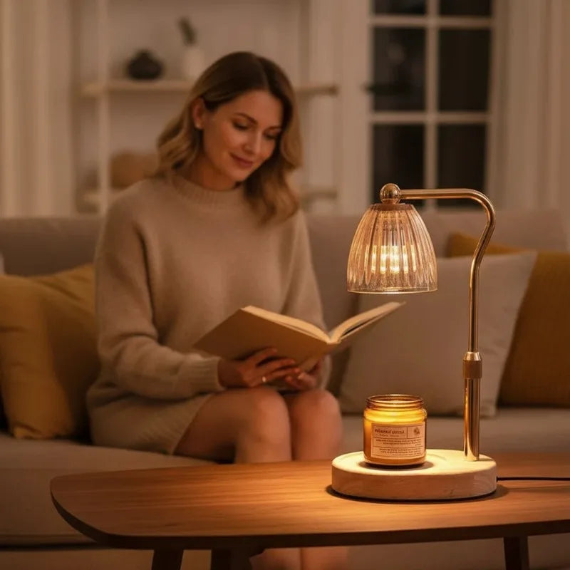 AC-220V Aromatherapy Candle Heating Lamp Deodorize 50W Dimmable Cafe Ambient Light Romantic Atmosphere Desktop Decorative Lamp